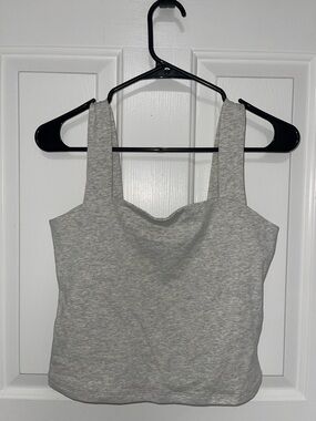 Abercrombie & Fitch Light Gray Square Neck Tank